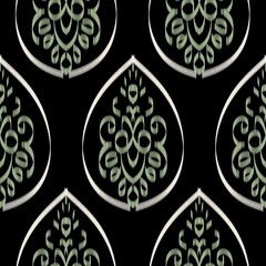 Ikat Flower Pattern Ethnic Geometric native tribal boho motif aztec textile fabric carpet mandalas African