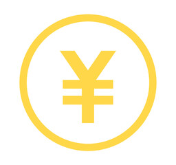 シンプルな黄色の円マーク	
