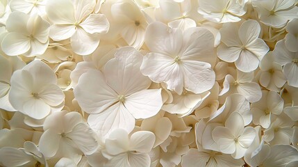 White flowers background. Macro of white petals texture