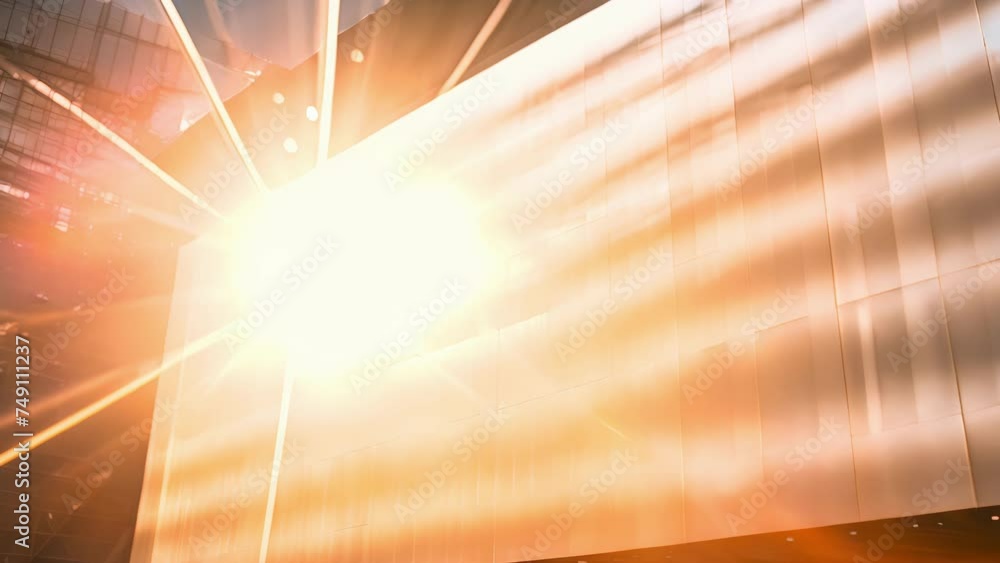 Poster with the suns rays shining down upon the empty billboard it serves as a blank canvas ready to be ado