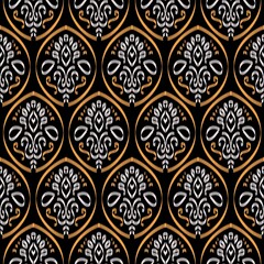 Ikat Flower Pattern Ethnic Geometric native tribal boho motif aztec textile fabric carpet mandalas African