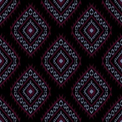 Ikat Flower Pattern Ethnic Geometric native tribal boho motif aztec textile fabric carpet mandalas African