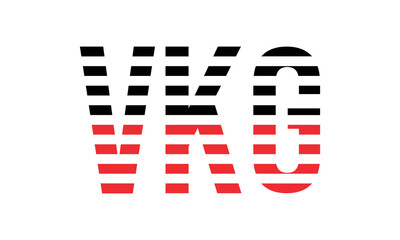 VKG three initial letter iconic line negative space minimal logo design vector template. monogram, abstract, wordmark, business, typography, minimalist, brand, company, flat, modern, unique, simple