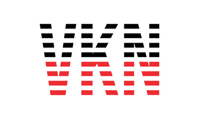 VKN three initial letter iconic line negative space minimal logo design vector template. monogram, abstract, wordmark, business, typography, minimalist, brand, company, flat, modern, unique, simple