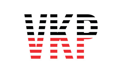 VKP three initial letter iconic line negative space minimal logo design vector template. monogram, abstract, wordmark, business, typography, minimalist, brand, company, flat, modern, unique, simple