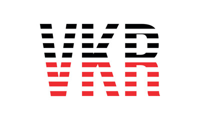 VKR three initial letter iconic line negative space minimal logo design vector template. monogram, abstract, wordmark, business, typography, minimalist, brand, company, flat, modern, unique, simple