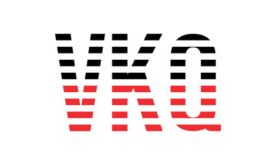 VKQ three initial letter iconic line negative space minimal logo design vector template. monogram, abstract, wordmark, business, typography, minimalist, brand, company, flat, modern, unique, simple