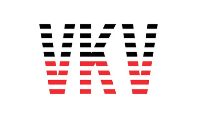 VKV three initial letter iconic line negative space minimal logo design vector template. monogram, abstract, wordmark, business, typography, minimalist, brand, company, flat, modern, unique, simple