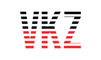 VKZ three initial letter iconic line negative space minimal logo design vector template. monogram, abstract, wordmark, business, typography, minimalist, brand, company, flat, modern, unique, simple