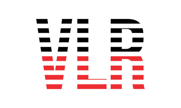 VLR three initial letter iconic line negative space minimal logo design vector template. monogram, abstract, wordmark, business, typography, minimalist, brand, company, flat, modern, unique, simple