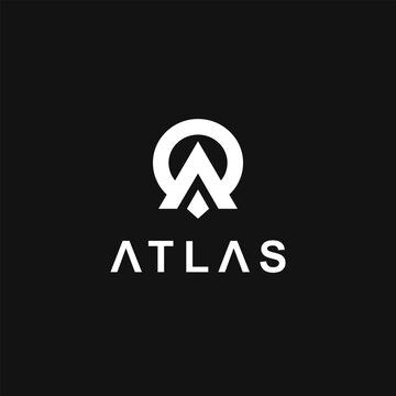 Atlas logo letter a modern with circle (Extended License) RECOMMENDED for unlimited usage.
