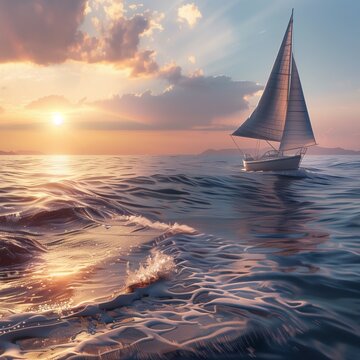 Imagine a serene seascape at dawn, where gentle waves lap against a rocky shore, echoing the rhythmic pulse of free speech. A solitary sailboat emerges on the horizon