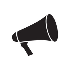 Megaphone icon white background design. Loudspeaker voice call vector.