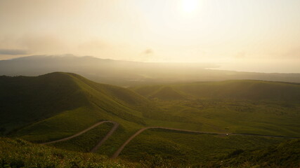 Naklejka premium 寒風山の夕景