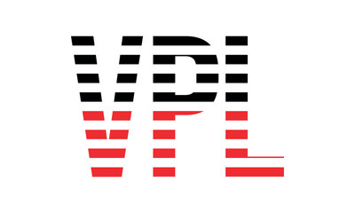 VPL three initial letter iconic line negative space minimal logo design vector template. monogram, abstract, wordmark, business, typography, minimalist, brand, company, flat, modern, unique, simple