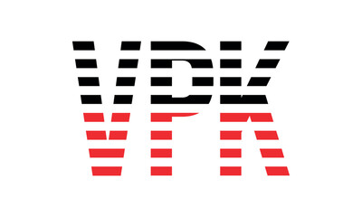 VPK three initial letter iconic line negative space minimal logo design vector template. monogram, abstract, wordmark, business, typography, minimalist, brand, company, flat, modern, unique, simple