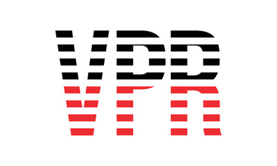 VPR three initial letter iconic line negative space minimal logo design vector template. monogram, abstract, wordmark, business, typography, minimalist, brand, company, flat, modern, unique, simple