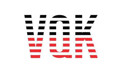 VQK three initial letter iconic line negative space minimal logo design vector template. monogram, abstract, wordmark, business, typography, minimalist, brand, company, flat, modern, unique, simple