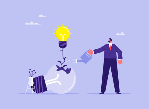 Learning from a mistake and moving towards success, ideas developing, businessman or employee with mistake-driven learning skill