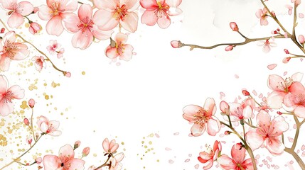 Fototapeta premium Blank Wedding Invitation Template, Generative AI