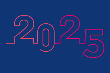 2025 Happy New Year, colorful design vector. trend new year 2025 template