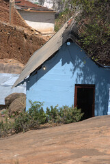 Las tipicas casas de los habitantes de la Gran Sabana.,chozas,techo de palma,paredes de barro.