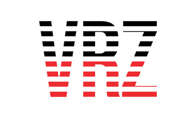 VRZ three initial letter iconic line negative space minimal logo design vector template. monogram, abstract, wordmark, business, typography, minimalist, brand, company, flat, modern, unique, simple