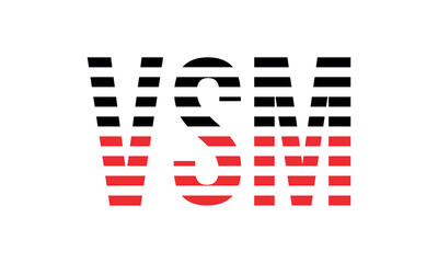 VSM three initial letter iconic line negative space minimal logo design vector template. monogram, abstract, wordmark, business, typography, minimalist, brand, company, flat, modern, unique, simple