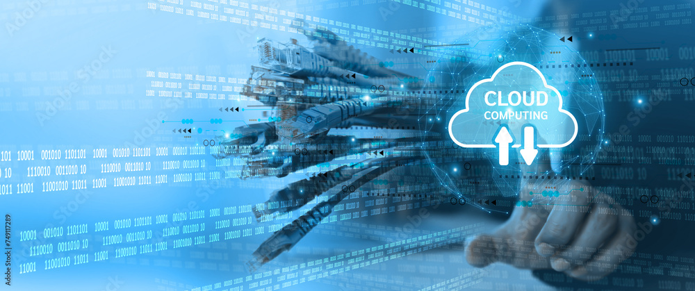Poster database storage cloud technology file data transfer sharing, cyber, big data information for financ