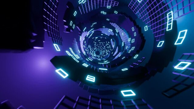 Abstract graphics of digital tunnel Stimulate imagination and creativity