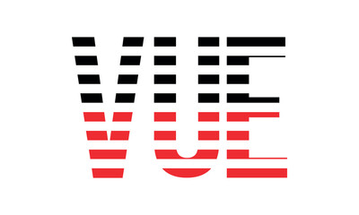 VUE three initial letter iconic line negative space minimal logo design vector template. monogram, abstract, wordmark, business, typography, minimalist, brand, company, flat, modern, unique, simple