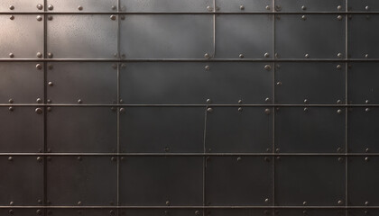 metal wall with plate or metal wall with texture or old metal with rivets or old metal gate or old metal or metal grid pattern or metal grid background or iron plate connection or rusty plate