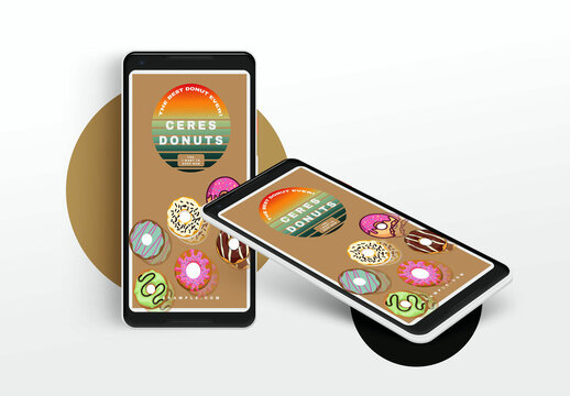 Brown Retro Donuts Branding Facebook Story