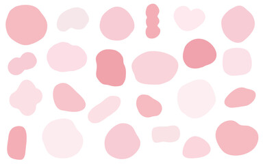 かわいらしいピンク色の流体シェイプセット