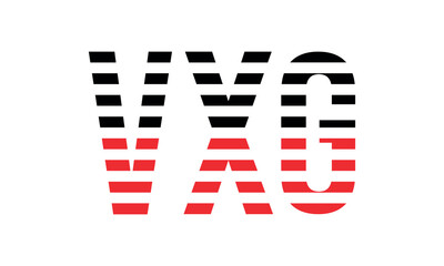 VXG three initial letter iconic line negative space minimal logo design vector template. monogram, abstract, wordmark, business, typography, minimalist, brand, company, flat, modern, unique, simple