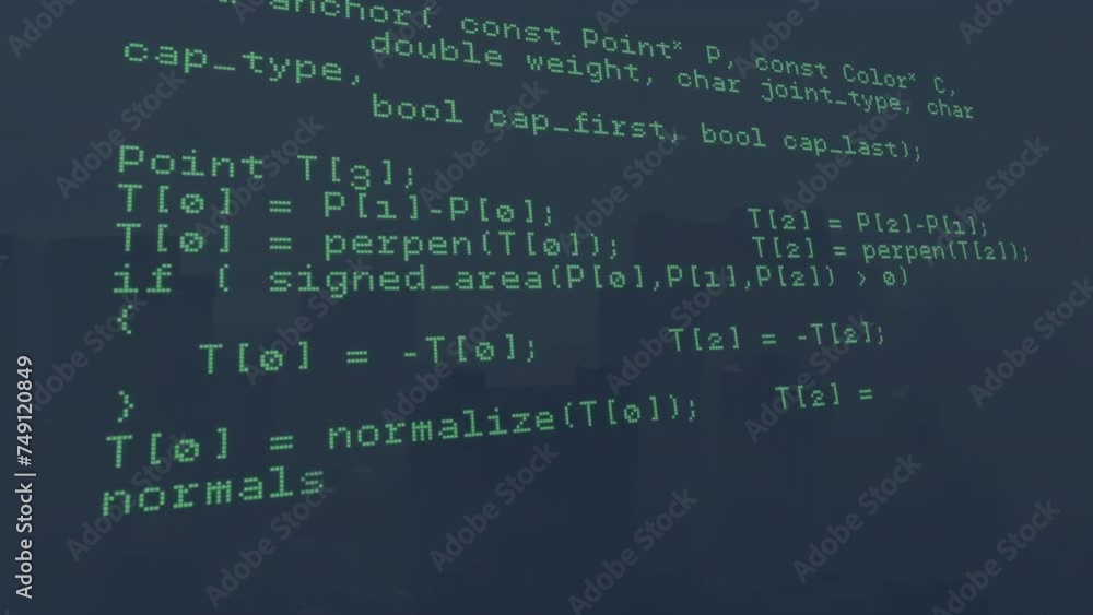 Poster animation of data processing over cityscape