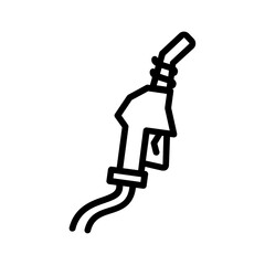 Vector black line icon for Fuel pump