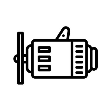 Vector black line icon for Alternators