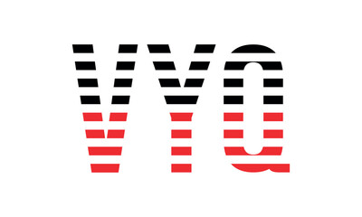 Fototapeta na wymiar VYQ three initial letter iconic line negative space minimal logo design vector template. monogram, abstract, wordmark, business, typography, minimalist, brand, company, flat, modern, unique, simple