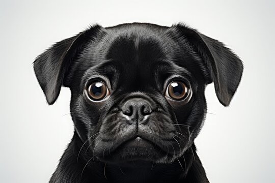 黒い子犬のポートレート,Generative AI AI画像