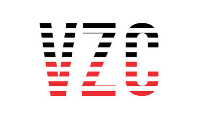VZC three initial letter iconic line negative space minimal logo design vector template. monogram, abstract, wordmark, business, typography, minimalist, brand, company, flat, modern, unique, simple