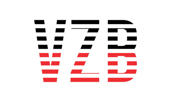 VZB three initial letter iconic line negative space minimal logo design vector template. monogram, abstract, wordmark, business, typography, minimalist, brand, company, flat, modern, unique, simple