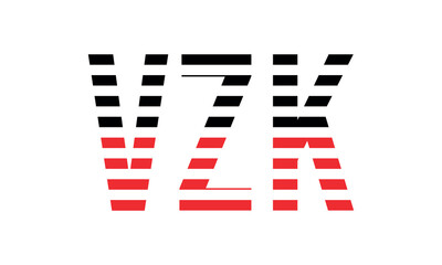 VZK three initial letter iconic line negative space minimal logo design vector template. monogram, abstract, wordmark, business, typography, minimalist, brand, company, flat, modern, unique, simple