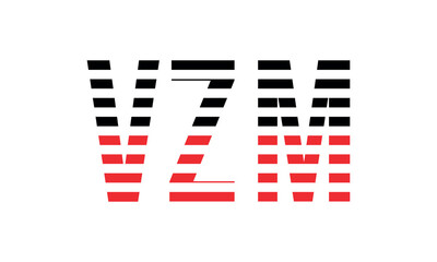 VZM three initial letter iconic line negative space minimal logo design vector template. monogram, abstract, wordmark, business, typography, minimalist, brand, company, flat, modern, unique, simple