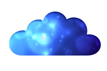 papercut style beautiful blue cloud background design