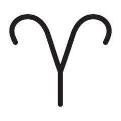 Aries sign. astrological sign symbols. black vector. symbol for horoscope.