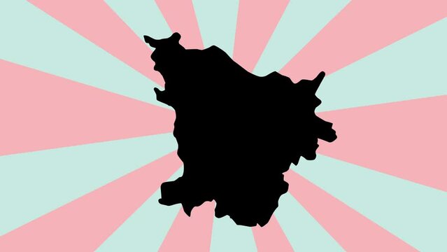 map of Annaba in algeria with rotating background