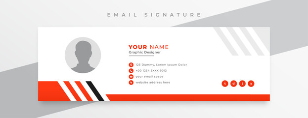 corporate mail footer card template design in modern style