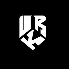 NKR letter logo design on black background. NKR creative initials letter logo concept. NKR letter design.

