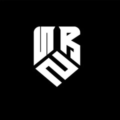 NZR letter logo design on black background. NZR creative initials letter logo concept. NZR letter design.
